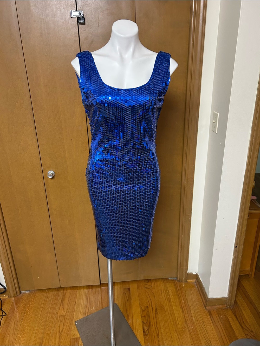 Dave & Johnny Royal Blue Sequin Mini Dress
